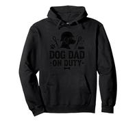 Dog Dad in Servizio: Orgoglioso Genitore di Animali Domestici Felpa con Cappuccio, Unisex per Adulti, Nero, S