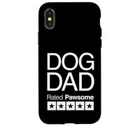 Dog Dad Rated Pawsome 5 Stars - Divertente festa del papà Custodia per iPhone X/XS