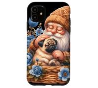 Dog Daddy Gnome Floral Graphic For Pug Grandma Who Love Pugs Custodia per iPhone 11