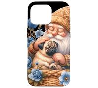 Dog Daddy Gnome Floral Graphic For Pug Grandma Who Love Pugs Custodia per iPhone 16 Pro