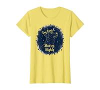 Dog Days Notti stellate Canino Celeste Maglietta, Donna, Limone, L