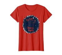 Dog Days Notti stellate Canino Celeste Maglietta, Donna, Rosso, S