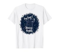 Dog Days Notti stellate Canino Celeste Maglietta, Uomo, Bianco, 6XL