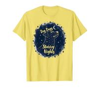 Dog Days Notti stellate Canino Celeste Maglietta, Uomo, Limone, 3XL