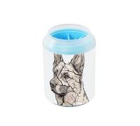 Dog Digging for Bones Sweet German Shepherd Dogs Portable Dog Paw Cleaner con morbido silicone spazzola per animali domestici spazzola da bagno per cani gatti