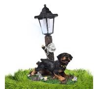 Dog Figurine - Dog Sculpture | Dog Garden Statua With Light Outdoor | Garden Art Figurine With Solar Powered Light | Collezione Figurine | Animal Decoration For Balcony, Patio, & Yard Ornament