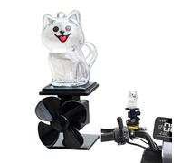 Dog Figurine, Motorcycle Light Up Wind Powered Decoration, Rotating Animal Figurine for Handlebar, Fun and Decorative Outdoor Cycling Accessory, Safe Visual Marker for Night Riding, Scooter Bike