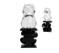 Dog Figurine, Motorcycle Light Up Wind Powered Decoration, Rotating Animal Figurine for Handlebar, Fun and Decorative Outdoor Cycling Accessory, Safe Visual Marker for Night Riding, Scooter Bike