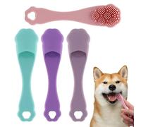 Dog Finger Toothbrush, Soft Silicone Teeth Cleaner, Gentle Gum Massager, Puppy Oral Care Tool, Pet Hygiene, Easy to Use Finger Brush for Small and Large Dogs, 4 Pieces