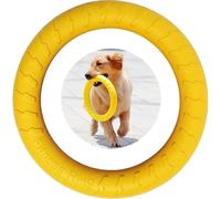 Dog Fitness Ring, Dog Bite Ring,Interactive Tug of War Training Ring ,29cm(Yellow,Large)