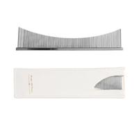 Dog Flea Comb, Ergonomic Fine-Tooth Grooming Tool, Tear Stain, 16,6 x 3,5 x 0,1 cm Demitting Care, for Sensitive Skin, Puppy Daily Brushing, Pet Hygiene Routine