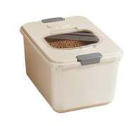 Dog Food Storage, Pet Treat Bin, Space-Saving Container, Sturdy Design, Easy Measure Cup, Lightweight Portable Build, Great for Dogs and Cats Outdoors, Camping, Pantry Home, 13.19x9.96x7.95 inches