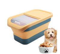 Dog Food Storage - Puppy Food Storage Bin | Pet Box Bins With Lids Small | Foldable Pet FeedContainer With Wheels And Hinged Lid | Kitchen Pantry Organizer For Feeding, Cabinet & Floor Use