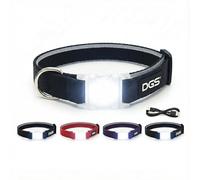 Dog Gone Smart - Collare per cani a forma di cometa, ricaricabile, con luce a LED, nero, grande, 45,7-63,5 cm