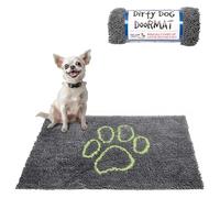 Dog Gone Smart Dirty Dog Doormat - Fast Drying rug with Super Gripper Backing for Clean Floors - Super Absorbent And Machine Washable Mat for Muddy Paws - Cool Grey