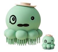 Dog Grooming Brush with Soap Dispenser | Octopus-Shaped Bath Scrubber and Cleaning Brush | Massage Comb for Long and Short-Haired Dogs & Cats, Bathing Tool