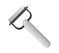 Dog Grooming Combs, Dematting Brush, 6.89x3.86x0.98 inches, Hair Removal Tool, Stainless Steel Detangling Comb, PP Handle, for Pets, Cats, Doodles, Comfortable Grip, Easy Cleaning
