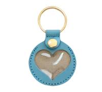 Dog Hair Collector Key Chain, Memorial Heart Shape Pendant Keyring, Pet Keepsake Charm, Portable and Lightweight for Backpack, Purse, Bag, Remembrance, Women, Men, 3.35x1.97 inches