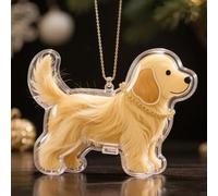 Dog Hair Collector Keychain Charm Memorial Storage Box, Dog Fur Memorial Bottle Keyring, Funny Pet Hair Memorial Keepsake Dog Shape Necklace Key Chain(Golden Retriever A)