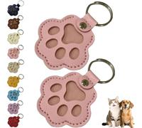 Dog Hair Collector Keychain Charm Memorial Storage Box, Dog Hair Storage Keych ain, Pet Hair Memorial Keepsake for Collecting Hair With Snap Button, Pet Memorial Gifts, Rosa, 4