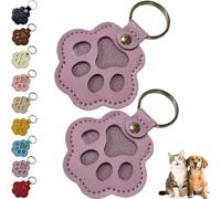 Dog Hair Collector Keychain Charm Memorial Storage Box, Dog Hair Storage Keych ain, Pet Hair Memorial Keepsake for Collecting Hair With Snap Button, Pet Memorial Gifts, viola., 4