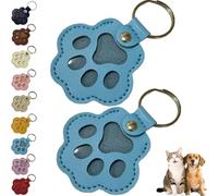 Dog Hair Collector Keychain Charm Memorial Storage Box, Dog Hair Storage Keych ain, Pet Hair Memorial Keepsake for Collecting Hair With Snap Button, Pet Memorial Gifts, blu, 4