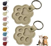 Dog Hair Collector Keychain Charm Memorial Storage Box, Dog Hair Storage Keych ain, Pet Hair Memorial Keepsake for Collecting Hair With Snap Button, Pet Memorial Gifts, arancione, 4