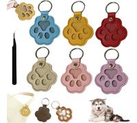 Dog Hair Collector Keychain Charm Memorial Storage Box, Dog Hair Storage Keych ain, Pet Hair Memorial Keepsake for Collecting Hair With Snap Button, Pet Memorial Gifts, A 6 pezzi, 4