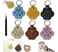 Dog Hair Collector Keychain Charm Memorial Storage Box, Dog Hair Storage Keych ain, Pet Hair Memorial Keepsake for Collecting Hair With Snap Button, Pet Memorial Gifts, B 6 pezzi, 4