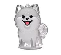 Dog Hair Collector Keychain Charm Memorial Storage Box, Transparent Pet Hair Memorial Keepsake, Creative Gifts for Dog Lovers (B)