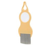Dog Hair Comb, Pet Grooming Comb, Remover Brush with Magnifier, Lightweight with Metal Teeth, Dog Grooming Tool for Hair, Knots Removal, Indoor, Home, 6x15.8x0.4cm
