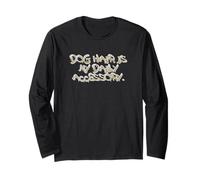 Dog Hair Is My Daily Accessory Funny Dog Lover Quote Maglia a Manica