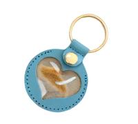 Dog Hair Key Chain, Cute Keepsake Keyring, Memorial Pendant Accessory, Heart Shape Charm, Pet Hair Souvenir for Backpacks, Men's Purses, Women's Bags, and Sentimental Collections, 3.35x1.97 Inches