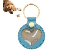 Dog Hair Key Chain, Dogs Keepsake Hair Keyring Pendant, Heart-Shaped Memorial Charm for Backpack, Men’s Purse, Bag, Women Collection, Pet Loss Gift, Black, Yellow, Brown, Blue, Roses, Red