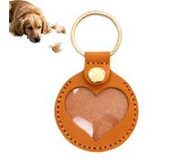 Dog Hair Key Chain, Dogs Keepsake Hair Keyring Pendant, Heart-Shaped Memorial Charm for Backpack, Men’s Purse, Bag, Women Collection, Pet Loss Gift, Black, Yellow, Brown, Blue, Roses, Red
