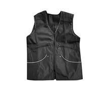 Dog Handler Training Vest Gilet da Addestratore Cane Giacca Allenamento Senza Maniche Tessuto Antistrappo Poliestere Traspirante Protezione da, Nero, XL