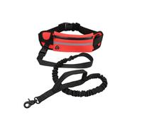 Dog Hands Free Leash with Zipper Pouch Reflective Running Leash Waist Bag Pack for Outdoor Jogging Walking Night Running