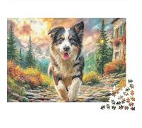 Dog In Autumn Set Puzzle Premium Da 1000 Pezzi, Forest Aussie, Puzzle Fai Da Te, Gioco Educativo, Difesa Dallo Stress, Migliore Idea Regalo, Creatività 70x50cm/1000pcs