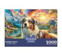 Dog in LandscapeSophisticated 1000-Piece Jigsaw Puzzles for Adults Comprised of 1000 Individually Challenging Puzzle Game Pieces - Conceived As An Exceptional Gift Jigsaw Puzzles for Adults And Kids