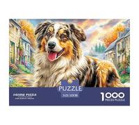 Dog in VillageElegant Jigsaw Puzzles for Adults Presenting 1000 Advanced And Challenging Educational Games Designed for Women And Men Alike - These Jigsaw Puzzles Are Ideal for Adults An