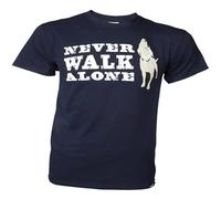 Dog Is Good Never Walk Alone Adult T Shirt Black XL