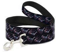 Dog Leash 3-D Glasses Black WIDE 1.5"