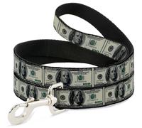 Dog Leash 6-FEET 100 Dollar Bills NARROW 0.5"