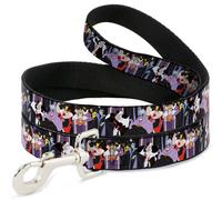 Dog Leash 6-FEET 5-Disney Villains Stacked