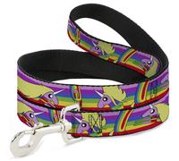 Dog Leash 6-FEET Adventure Time Lady Raincorn Poses Stripe Rainbow WIDE 1.5"