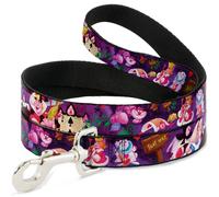 Dog Leash 6-FEET Alice & the Queen of Hearts Scenes WIDE 1.5"
