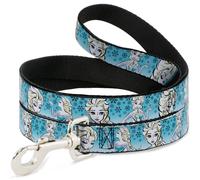 Dog Leash 6-FEET Anna/Snowflakes Frozen Art Collection Poses