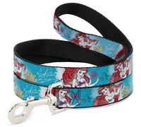 Dog Leash 6-FEET ARIEL Sketch Poses Blues/Lavender