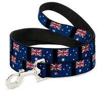 Dog Leash 6-FEET Australia Flags NARROW 0.5"