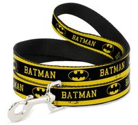 Dog Leash 6-FEET BATMAN/Logo Stripe Yellow/Black